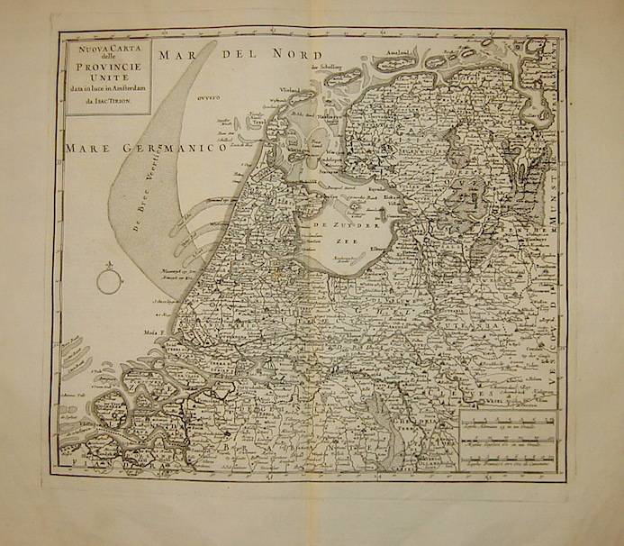 Albrizzi Giambattista (1698-1777) Nuova Carta delle Provincie Unite data in luce in Amsterdam da Isac Tirion 1750 Venezia